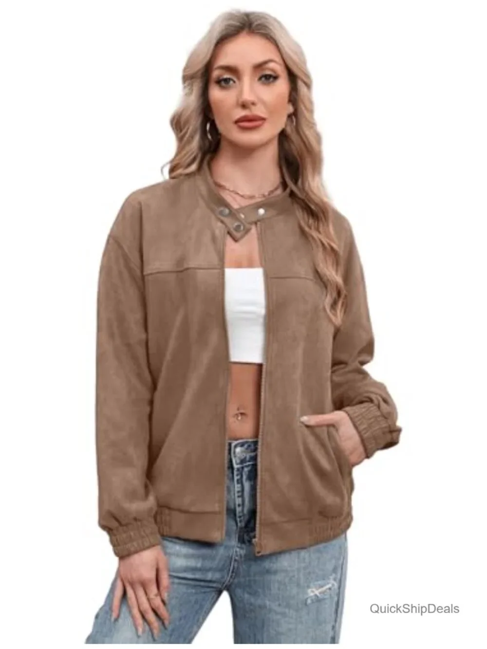 Faux Leather Oversized Motorcycle Bomber Jacket Y2K Fall Winter
